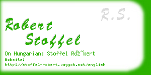 robert stoffel business card